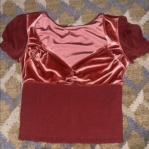 Free People Velvet Crop Top size S